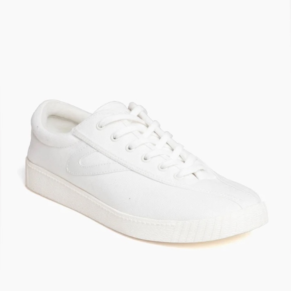 Tretorn Nylite Plus Canvas Sneaker in White/White - Size 9.5